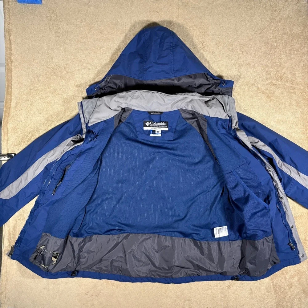 Vintage Columbia Core Interchange Men's 3 in 1 Medium Full Zip‎ Removable Hood